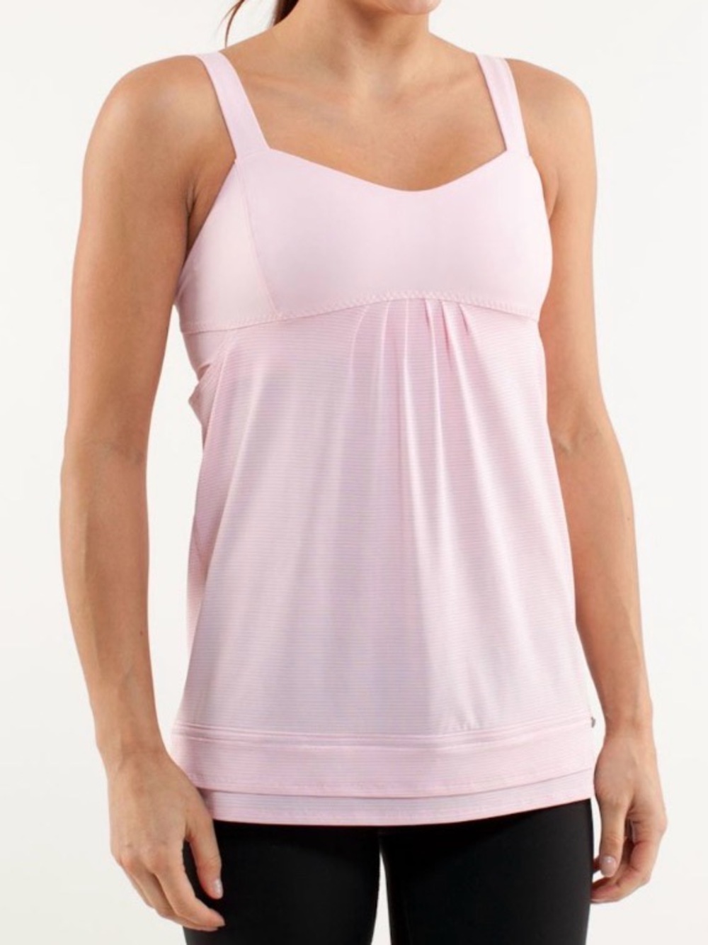 Lululemon Back On Track Tank baby pink babydoll athletic top
